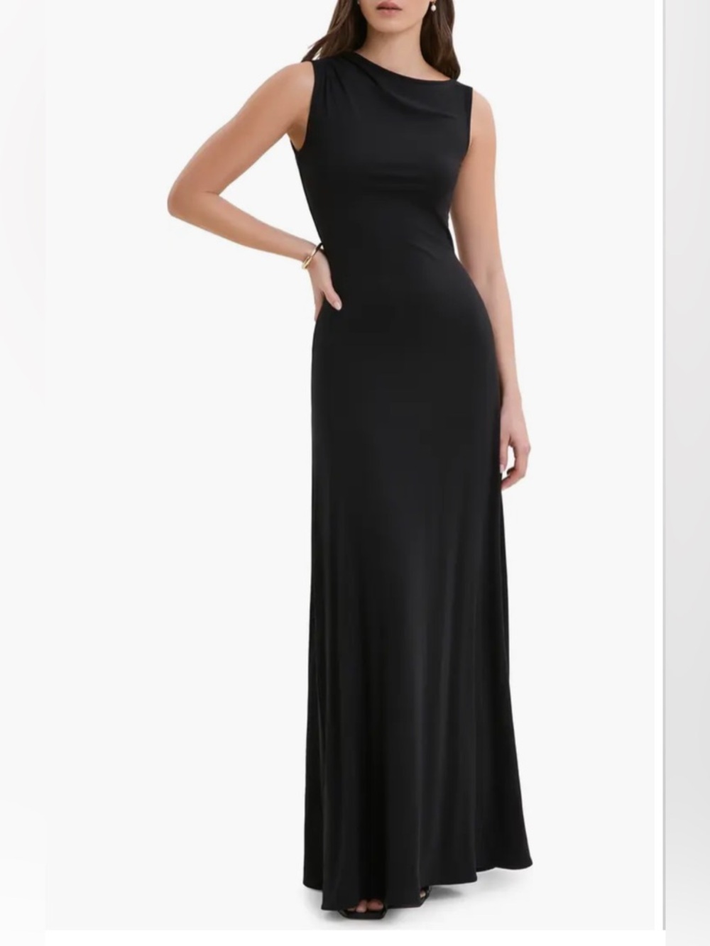 Marcella-Laurel Sleeveless Stretch Jersey Gown